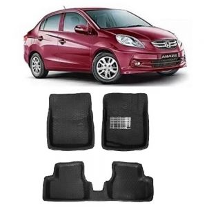 4.5D Car Floor Foot Tray Mats for Amaze Old  - Black